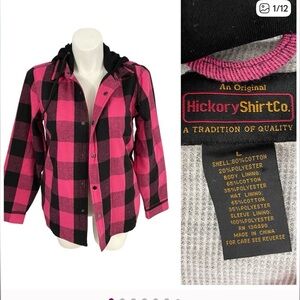 Pink and Black Plaid Women's Hoodie
